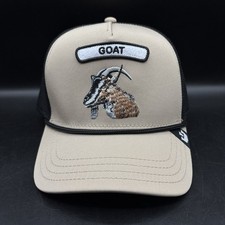 Goorin Bros Animal The Farm Baseball Trucker Snapback Hat Cap GB2 Goat Khaki