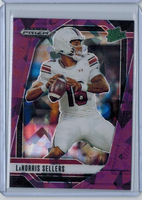 2025 PANINI PRIZM DRAFT LANORRIS SELLERS RC 120/199 PURPLE ICE PRIZM ROOKIE #165