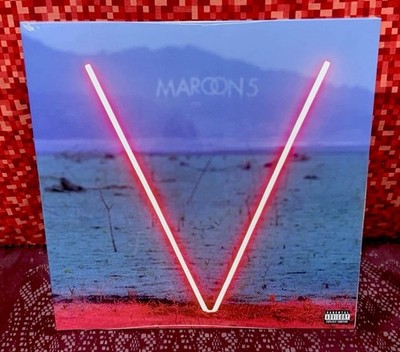 2014 Maroon 5  V  Interscope Records Red Colored Vinyl LP (Factory Sealed)