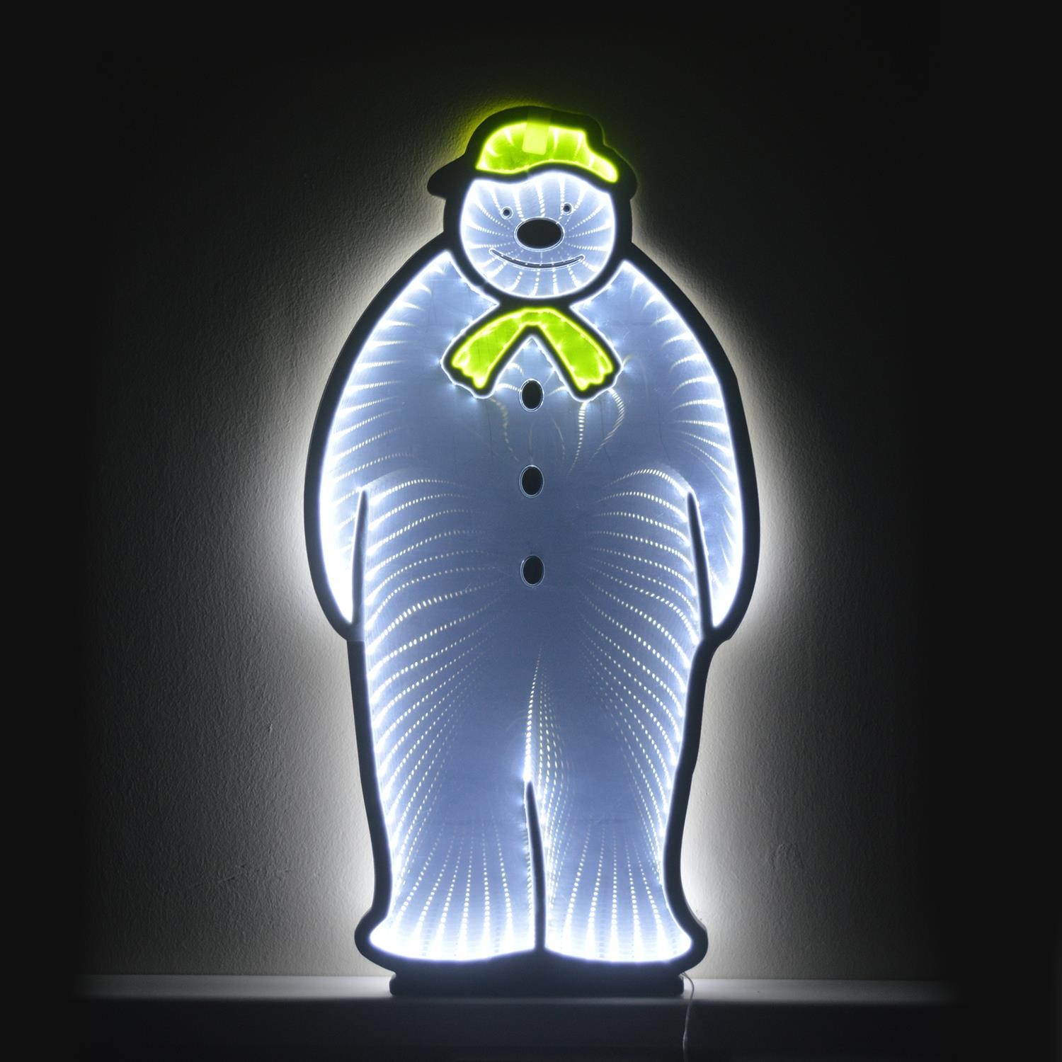 60cm Infinity LED Colourful Christmas Snowman With Base Xmas Light-up Decoration