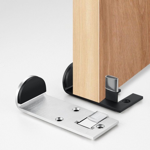 Stainless Steel Folding Door Stop No Drilling Door Holder New Door Wedge Door - Picture 5 of 12
