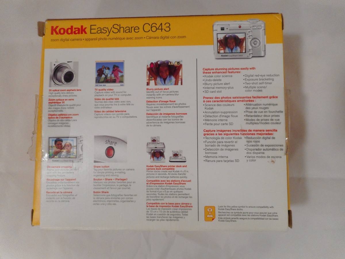 Kodak EasyShare C643 6.1MP Digital Camera - Silver for sale online