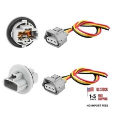 2 Pcs Front Trun Signal Light Socket with 3-Pin Wire Pigtail 90075-60060