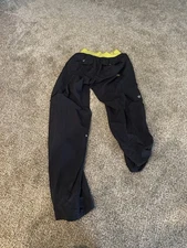 Vintage Y2K Zumba Womens Workout Cargo Pants Athletic Black Yellow Large