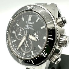 Seiko SAEK013 Brights Ananta mechanischer Chronograph Taucheruhr schwarz 43...