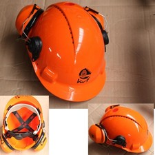 KWF Hełm ochronny leśny Hełm leśny Hełm robotników leśnych Ochrona słuchu Pomarańczowy