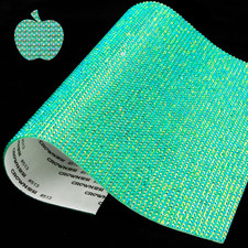 Bling Rhinestone Stickers Green AB Self Adhesive Crystal Rhinestone Sheet