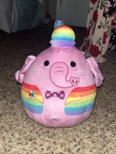 Disney Squishmallows Pride Collection 8” Bing Bong Elephant Rainbow LGBTQ+ BNWT