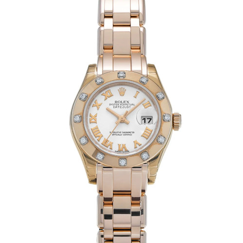 Rolex Datejust 80315 29mm Rose Gold White Wristwatch #WW546