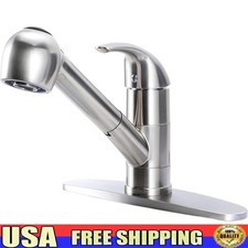 Pull Out Kitchen Faucet Dual Spray Mode Easy Installation Stainless Steel New