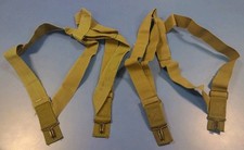 2 NEW USGI MILITARY M1950 Foliage Trouser PANTS SUSPENDERS Elastic Harness Coton