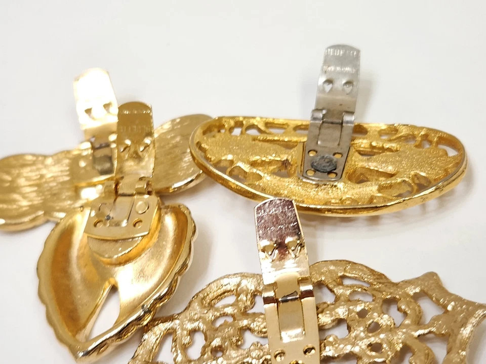 LOTE BROCHE BROCHE PERLA FILIGRANA ORNAMENTADO AZUL FIRMADO ACCESORIOS ROPA MUJER Foto 4 de 4