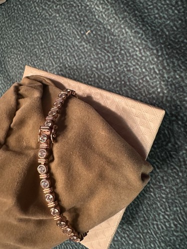Diamonique Rose Vermail Bracelet