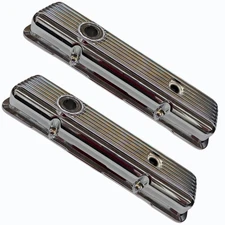 1969 - 1982 Corvette LT1 L82 LT-1 L-82 Valve Covers Chrome Pair + Gaskets C3 NEW