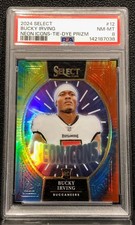 2024 PANINI SELECT BUCKY IRVING #12, ROOKIE, NEON ICONS, TIE-DYE PRIZM, SER #/25