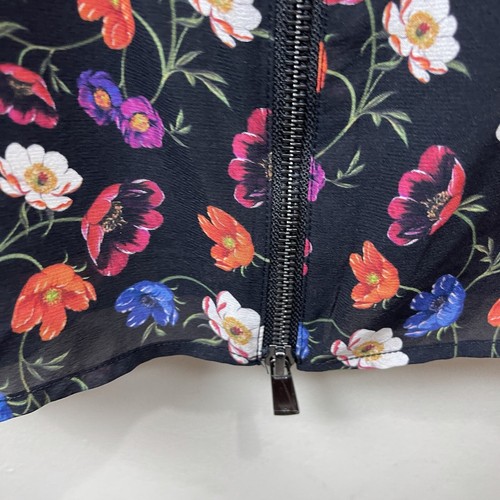 Whistles Summer Pansy Print Bodycon Silk Dress, Multi Size 8 - Picture 11 of 12