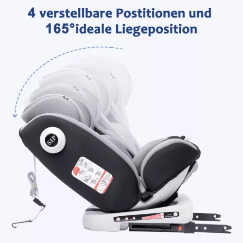 ISOFIX Baby Car Seat Child Seat 9-36KG 0-12 Anni Top Tether 5 Point Harness FARSAW - Picture 8 of 10
