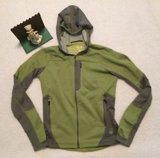 MOUNTAIN HARDWEAR women's Small NYLON BLEND SWEATER HOODIE/ JACKET green Shell