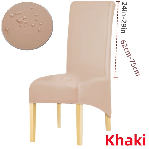 Stretch PU Leather Dining Room Chair Covers XL Size Chair Slip Cover Waterproof - Imagen 20 de 20