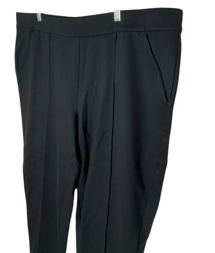 Isaac Mizrahi Live! 24/7 Stretch Knit Tailored Jogger Pants Black Size Petite XL - Picture 3 of 8