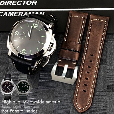 Retro-Stil Leder Uhrenarmband für Panerai LUMINOR PAM111 PAM 441...