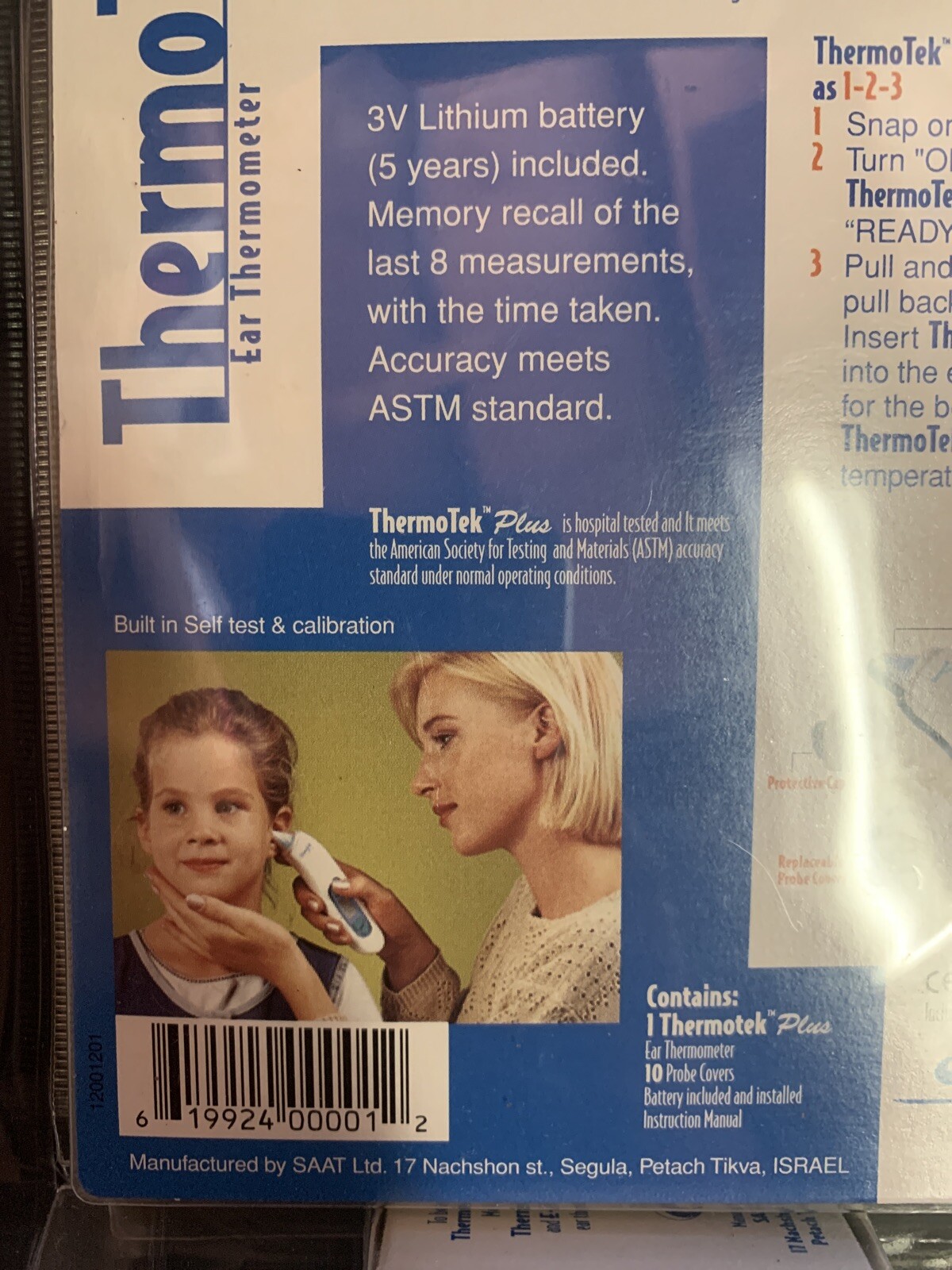 SAAT Thermotek Ear Thermometer Model 718 New Sealed eBay