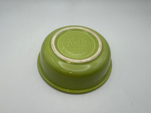 Set of 5 Vintage Homer Laughlin Fiestaware FIESTA CHARTREUSE 4 3/4" Fruit Bowls - Picture 4 of 5