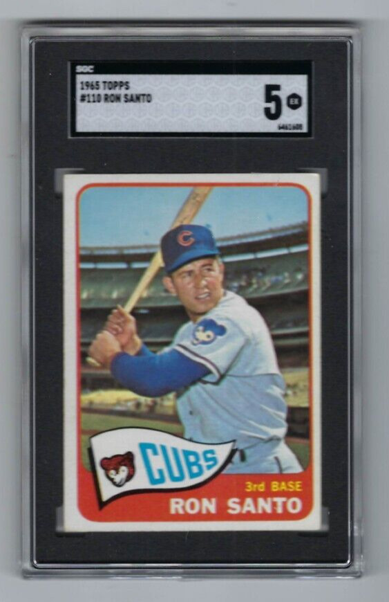1965 Topps baseball card #110 Ron Santo Chicago Cubs graded SGC 5  HOF inv#608