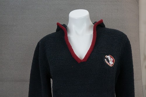 Florida State Hooded Sweat Shirt V Neck Black Large - Picture 2 of 8