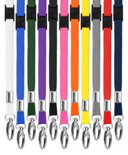 BREAKAWAY LANYARD Safety Premium Lanyards & Swivel Metal Clip ID Card Holder UK