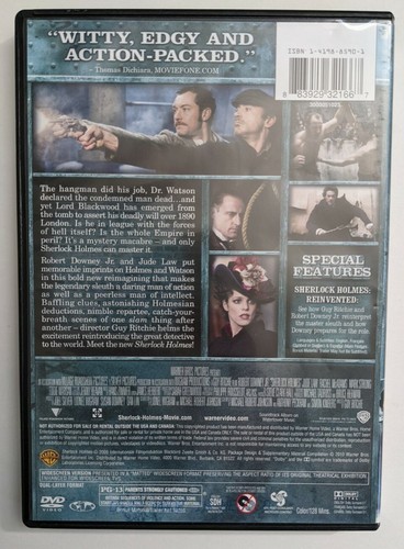 Sherlock Holmes DVD, 2010, Widescreen, Robert Downey Jr - Picture 2 of 3