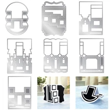 3D Stepper Folding Card Metal Cutting Dies Embossing Stencils Scrapbooking DIY