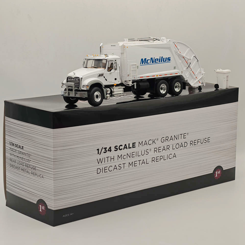 ミニカー 1st gear MACK GRANITE WITH 28 TRAIT First Gear Mack Granite Dump Truck Barletta Black 1:34 Scale