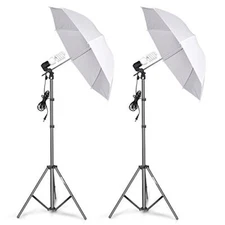 Photography Umbrella Lighting Kit 400W 5500K Photo Portrait Continuous Reflec...