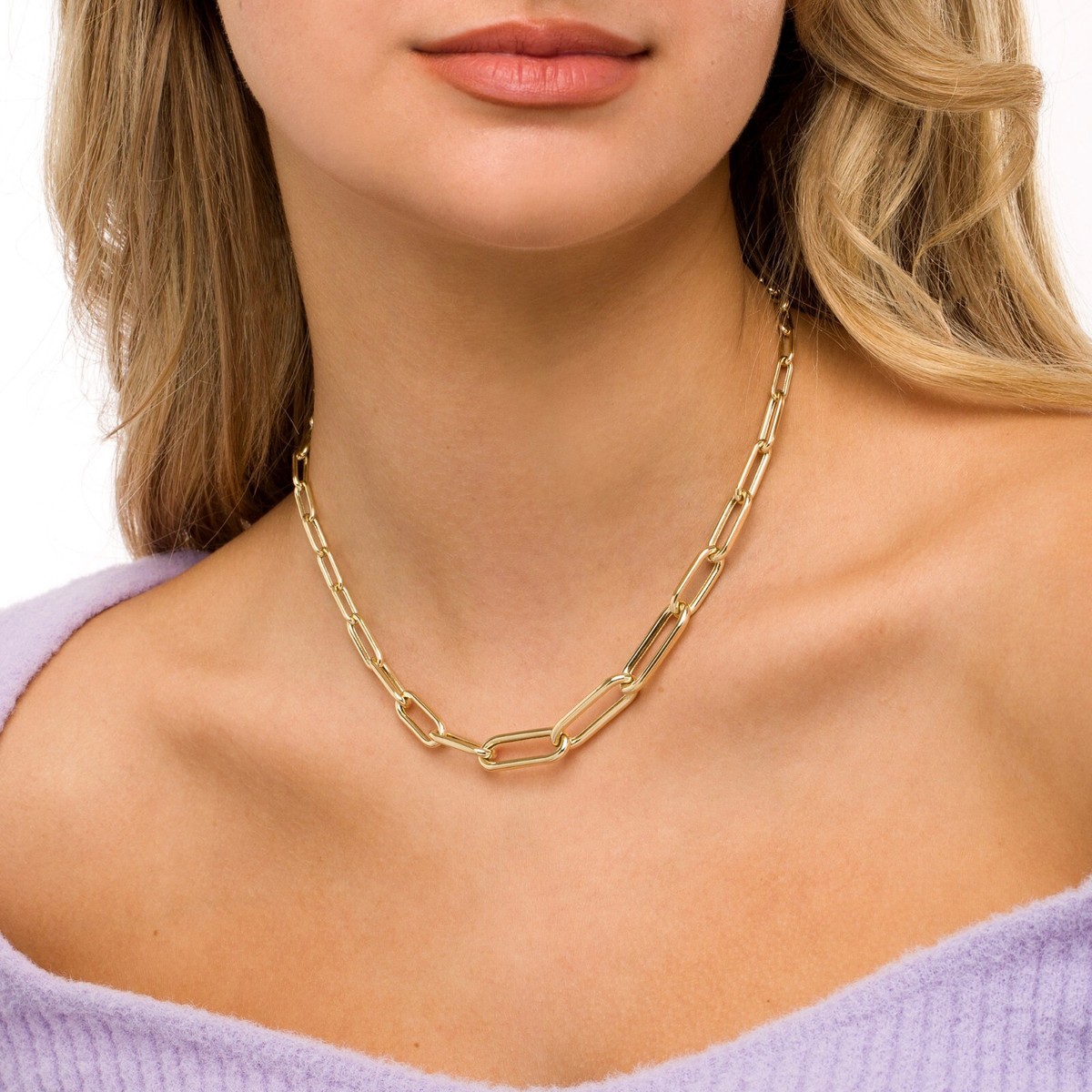 UMAOKANG 16.4ft Gold Paperclip Chain Roll - Stainless Steel Jewelry Chain Bulk With Clasps & Jump Rings - View #8