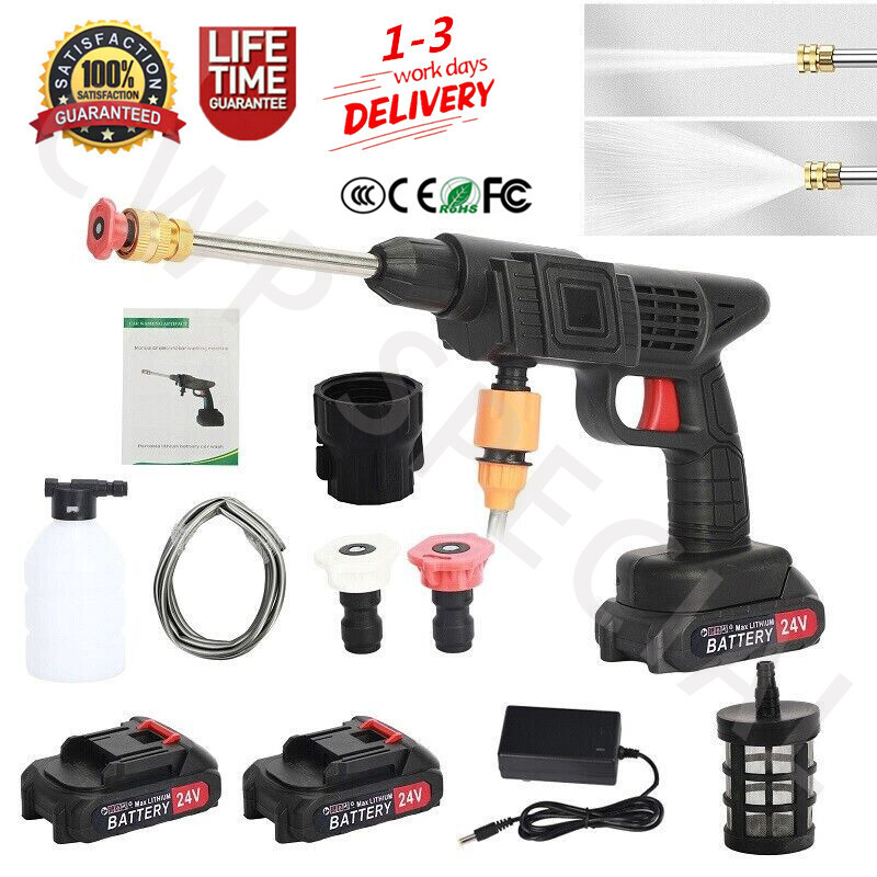 Cordless Car Pressure Washer Water High Power Jet Wash Cleaner