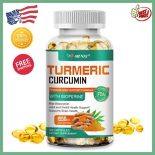 Turmeric Curcumin with Black Pepper Extract BioPerine Capsules Highest Potency
