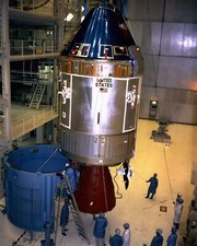 APOLLO 11 COMMAND SERVICE MODULES IN MANNED SPACECRAFT BLDG 8X10 PHOTO IMAGE 1