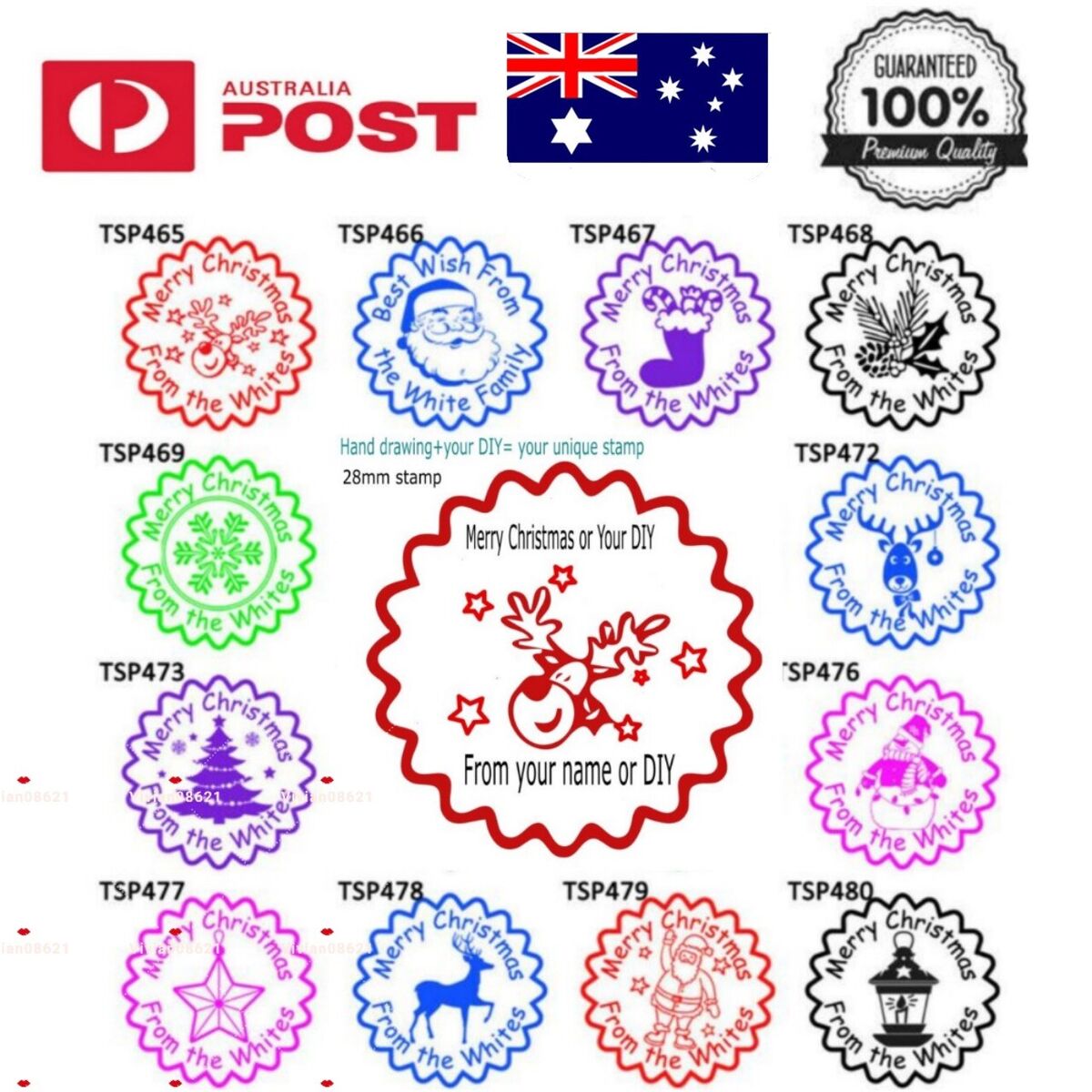 Custom Name Self Inking Stamp Personalised Kids Name Stamps School tags