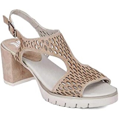 Damenschuhe Callaghan Art. 26404 Sandale beige mit lässigem Absatz