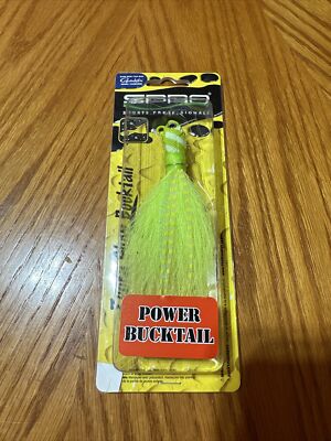 SPRO Power Bucktail Zebra Glow Crazy Chartreuse Jig 2oz SPBJZCC-2