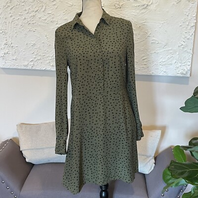 Stockholm Atelier & Other Stories Women's Long Sleeve A Line Dress Green  Size 6 | eBay