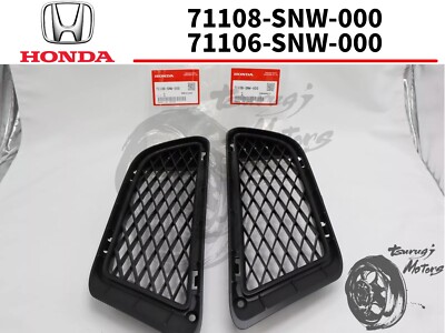 HONDA GENUINE CIVIC FD2 Type-R Front Bumper Mesh Grille Fog Light Duct  Cover SET