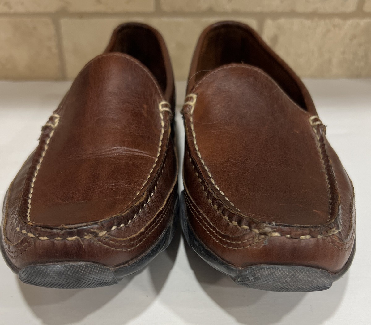 Allen Edmonds Boulder Dark Brown Leather Loafer Shoes Slip On Solid‎ Men Size 9D ALLEN EDMONDS Boulder Loafers Men main image 4