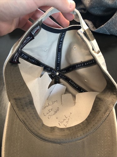 Ryder Cup 2012 Medinah Hat Strapback AHEAD Signed, Laurie/Donald + 1 Other - Picture 7 of 9