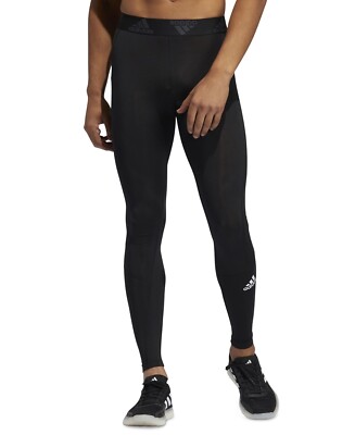 adidas Mens Techfit Long Tights Compression Activewear Training Black NWT GM5036