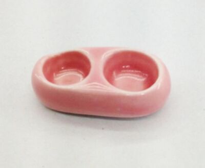 Dollhouse Miniature Pink Ceramic Pet Dish