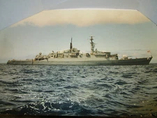 Large Color Photograph HMS Ambuscade 20 x 30 From BFPO Ships London