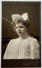 orig. CDV Foto Fotografie Photographie Frau Dame Mode um 1910 Rosswein Mädchen