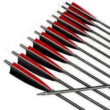 PMZ Archery 31" Mix Carbon Arrow 6pcs&12pcs for Hunting Recurve Bow 12